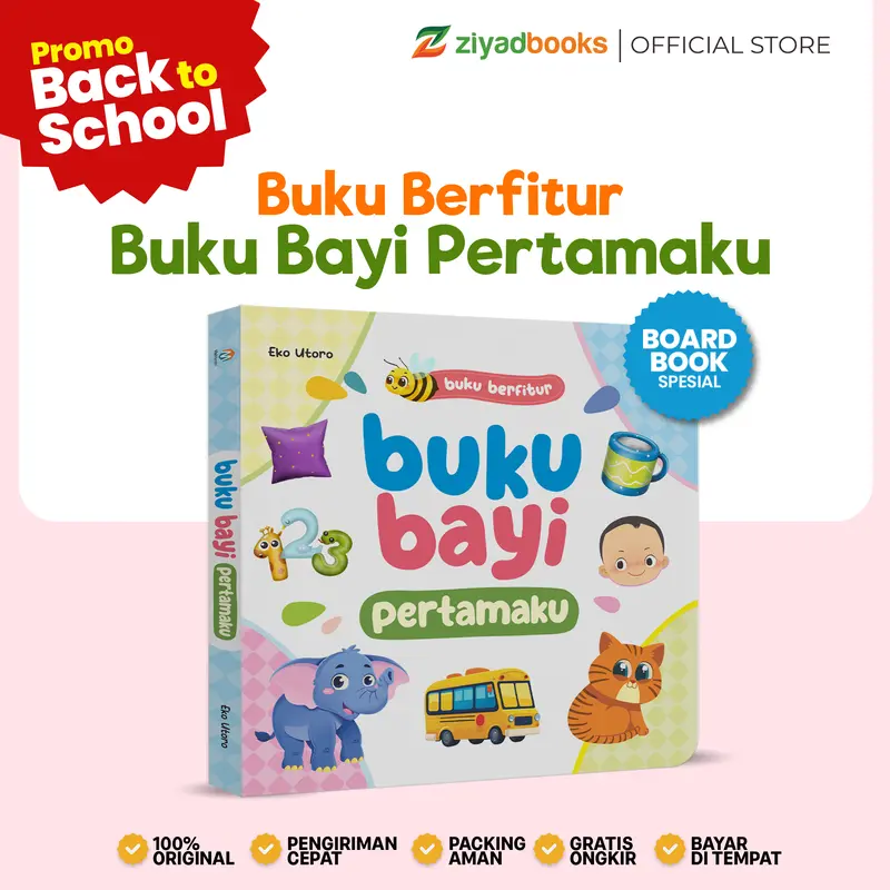 Buku Bayi 0 sampai 6 bulan Boardbook - Buku Bayi Pertamaku Berfitur Anak 0