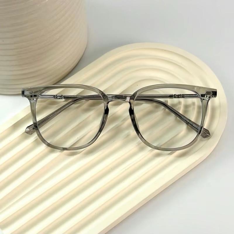 Kính mắt thời trang gọng kính mắt kính vuông không độ nữ nam cao cấp chống ánh sáng xanh thay được tròng kính cận phong cách Hàn Quốc 191 7