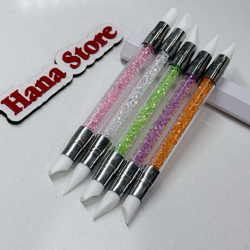  Cây silicon 2 đầu làm nail nặn hoa chà tráng gương miết stick  Dụng cụ nail  