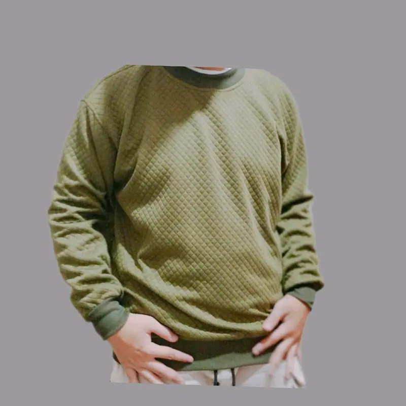 jaket compy crewneck jaket diamond knit jaket cowo cewe keren 100% original Panjang Pria Cowok Crew Neck Knitwear 5
