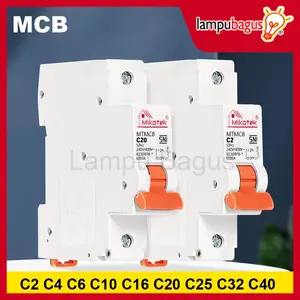 MCB 1 Phase 2A 4A 6A 10A 16A 20A 25A 32A 40A Terminal Listrik 1 Group Original