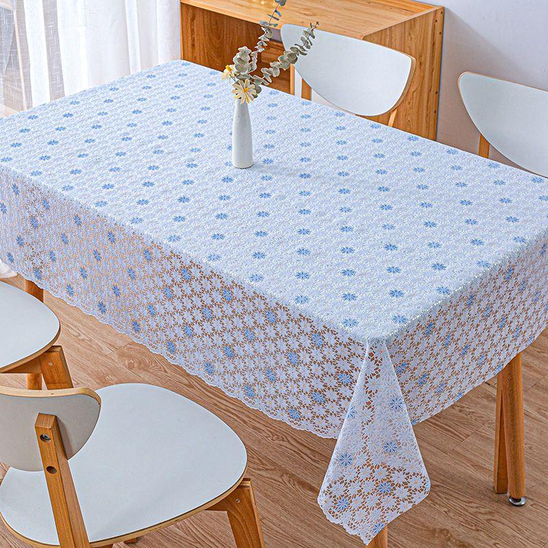 Khăn trải bàn PVC, không thấm nước, chống bỏng, chống thấm dầu, dùng một lần, thảm trải bàn hình chữ nhật, làm bằng nhựa, thích hợp cho bàn trà, sử dụng trong phòng khách, đồ gia dụng 7