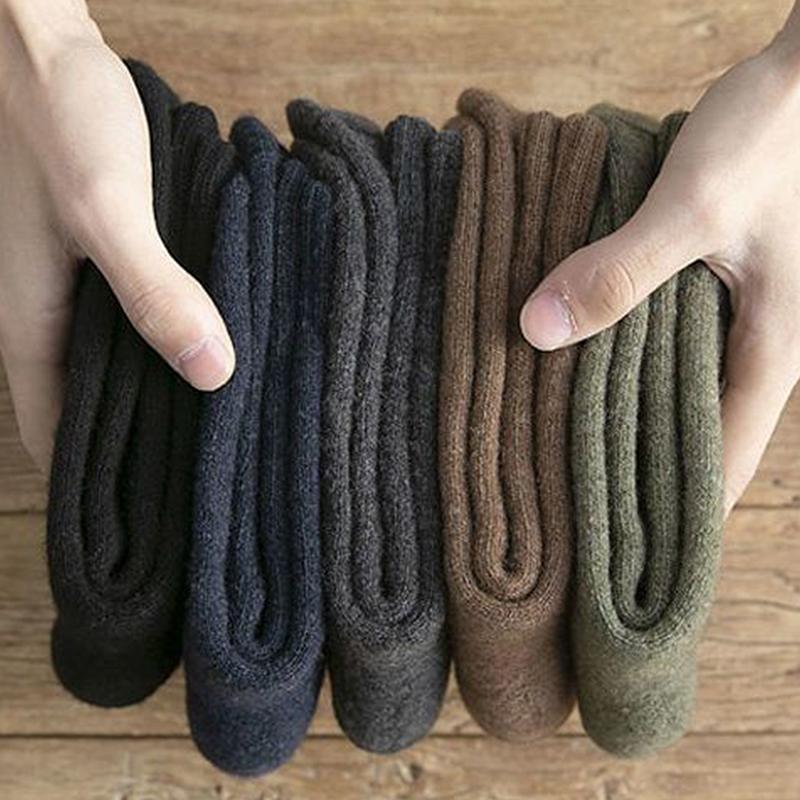 Product Introduction of Tất Khăn Dày Mùa Đông Cho Nam, 5 Đôi, Siêu Dày, Tất Đi Bộ Đường Dài, Tất Giữ Nhiệt, Thích Hợp Cho Thời Tiết Lạnh, Tất Đi Sàn Ấm Áp 12