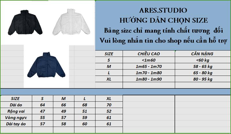 Product Introduction of Áo Phao Chần bông thanhdongian X Ares Chần Bông 3 lớp 0