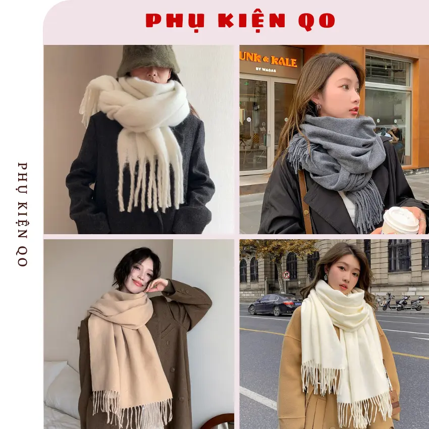 Khăn Quàng Cổ Khổ To Mềm Mịn K33