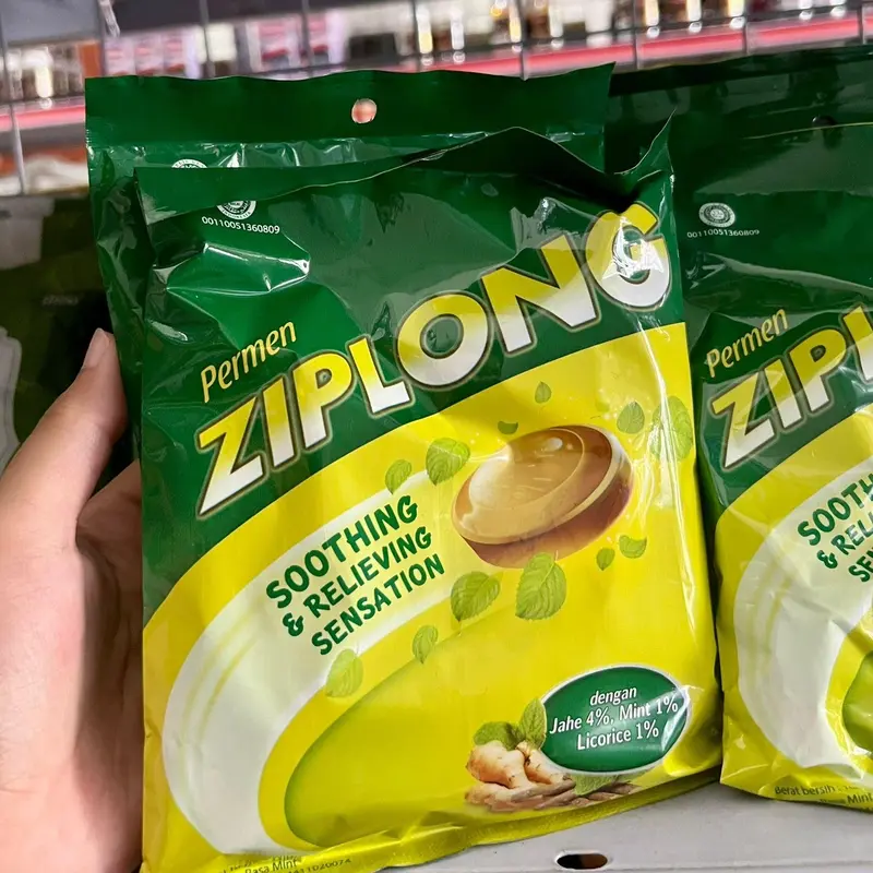 Permen Ziplong 1 Bag Isi 50 - Permen Pereda Tenggorokan Candy Mint Organik Food Manis 3