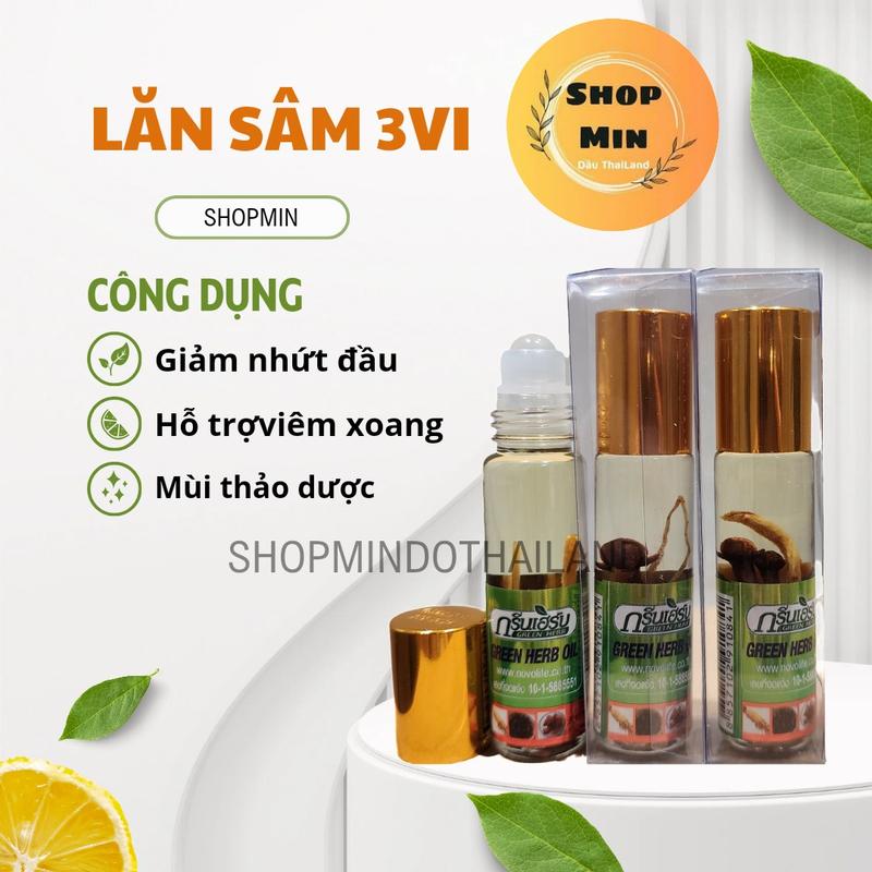 Dầu lăn bi sâm 3 vị viêm xoang