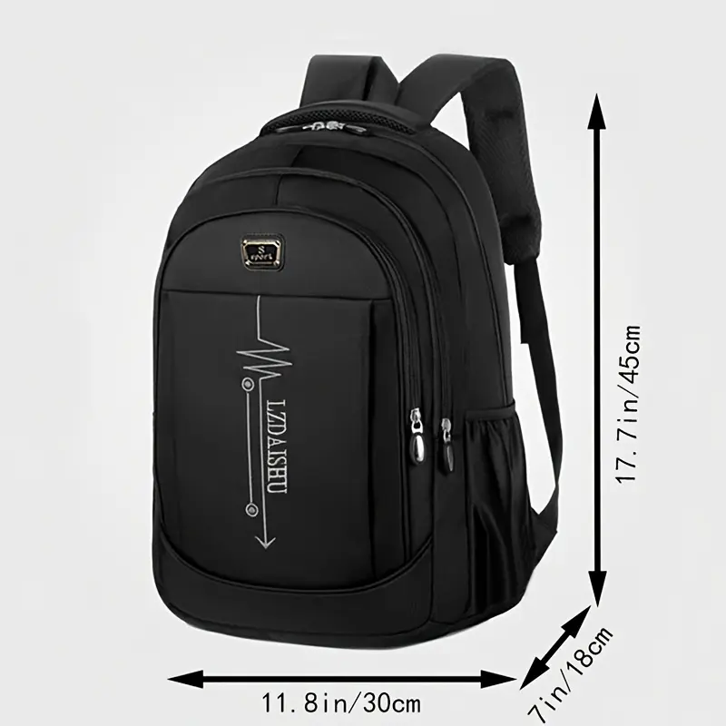 Casual Backpack, Men's Simple Shoulder Bag, Men's Large Capacity Middle School Student Backpack, Computer Travel Bag 4