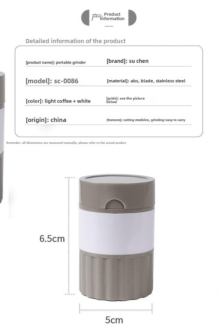 Product Introduction of Pill Crusher,Cutter And Grinder,Safe Cutting Pills,Stainless Steel Blade Pill Cutter,Split Pill Box Grinder,Pill Grinding Split Crush,Travel Size Pill Grinder Healthcare perfume  refill bottle coin  bottle travel bottle  set fifo  squeeze tubs spraying 6