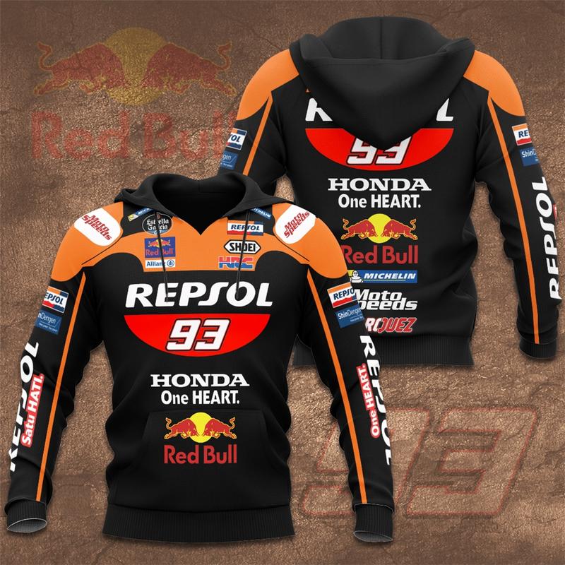 Marc Marquez 93 Repsol Honda MotoGP Racing MM93 Men Hood Spring ...