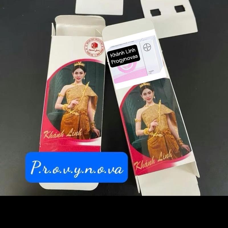  Hộp giấy nắp gài nhỏ đựng Progynovaa Khánh Linh 