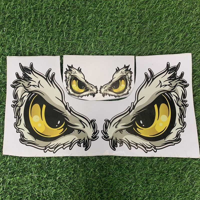 Decal tem đôi mắt đại bàng 3d trang trí xe tải, xe ô tô, xe máy chịu được nắng mưa (Nhiều kích thước | 1 đôi), Tem dán xe, Tem Decal Dán Xe, Sticker Dán Xe 8