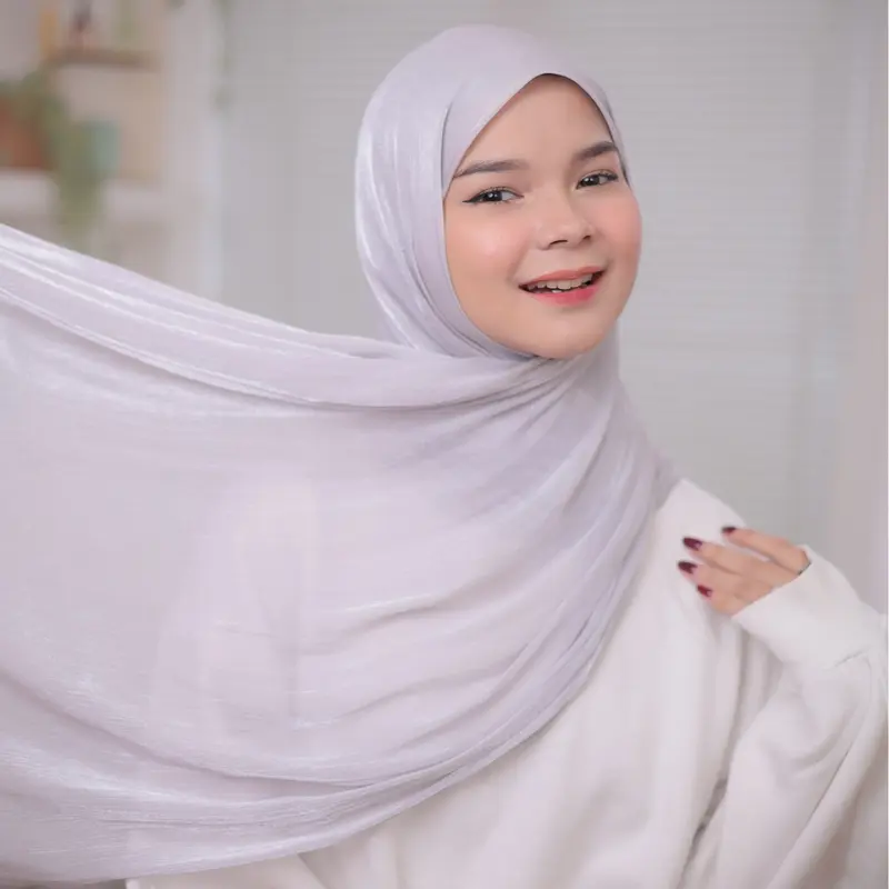 Naura Shimmer Luxury Silk Tiebymin Pashmina Muslim Jilbab Kerudung 3