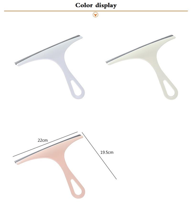 Product Introduction of Household Cleaning Bathroom Mirror Cleaner With Silicone Blade Holder Hook Car Glass Shower Squeegee Window Glass Wiper Scraper 23