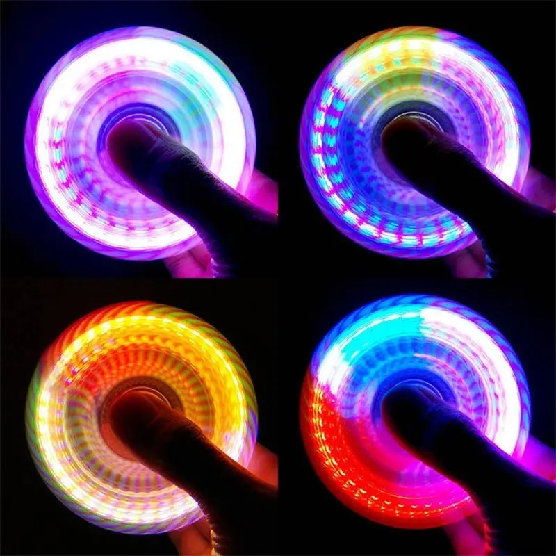 Đèn LED Spinner Giải Tỏa Căng Thẳng, Con Quay Tay, Phát Sáng, Đồ Chơi Giảm Căng Thẳng, Giúp Giảm Căng Thẳng, Thích Hợp Cho Trẻ Em