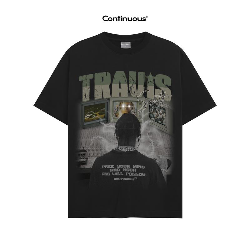 Áo thun Continuous - CTNS - TRAVIS SCOTT/ Black