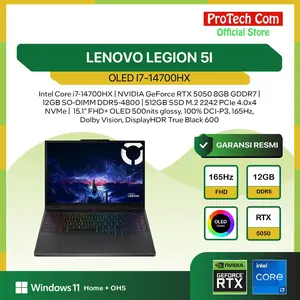 LENOVO LEGION 5I OLED I7 14700HX 16GB / 24GB 512GB RTX5060 8GB 15.1 WQXGA 165HZ 24ZRGB W11 OHS M365B