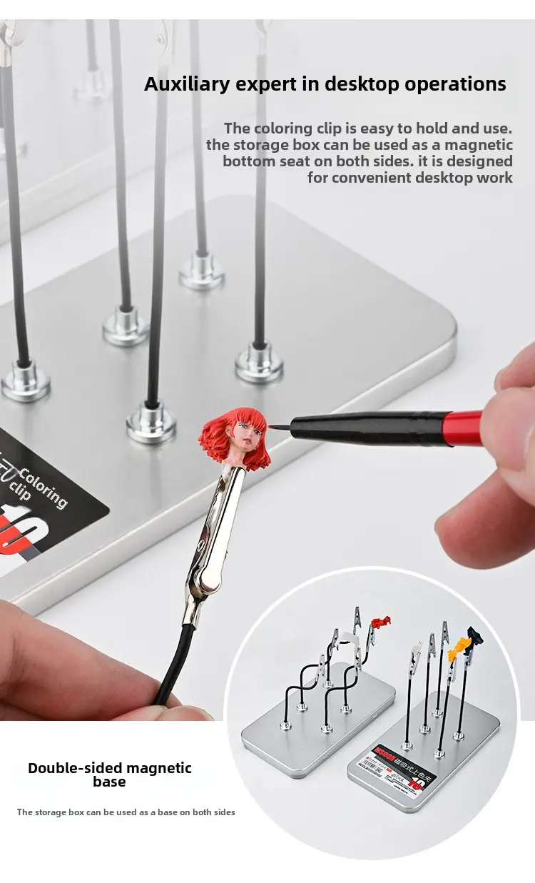 Product Introduction of Kẹp cá sấu kim loại, đầy màu sắc, có đế, Có Thể Uốn Cong, mô hình nâng cấp 4