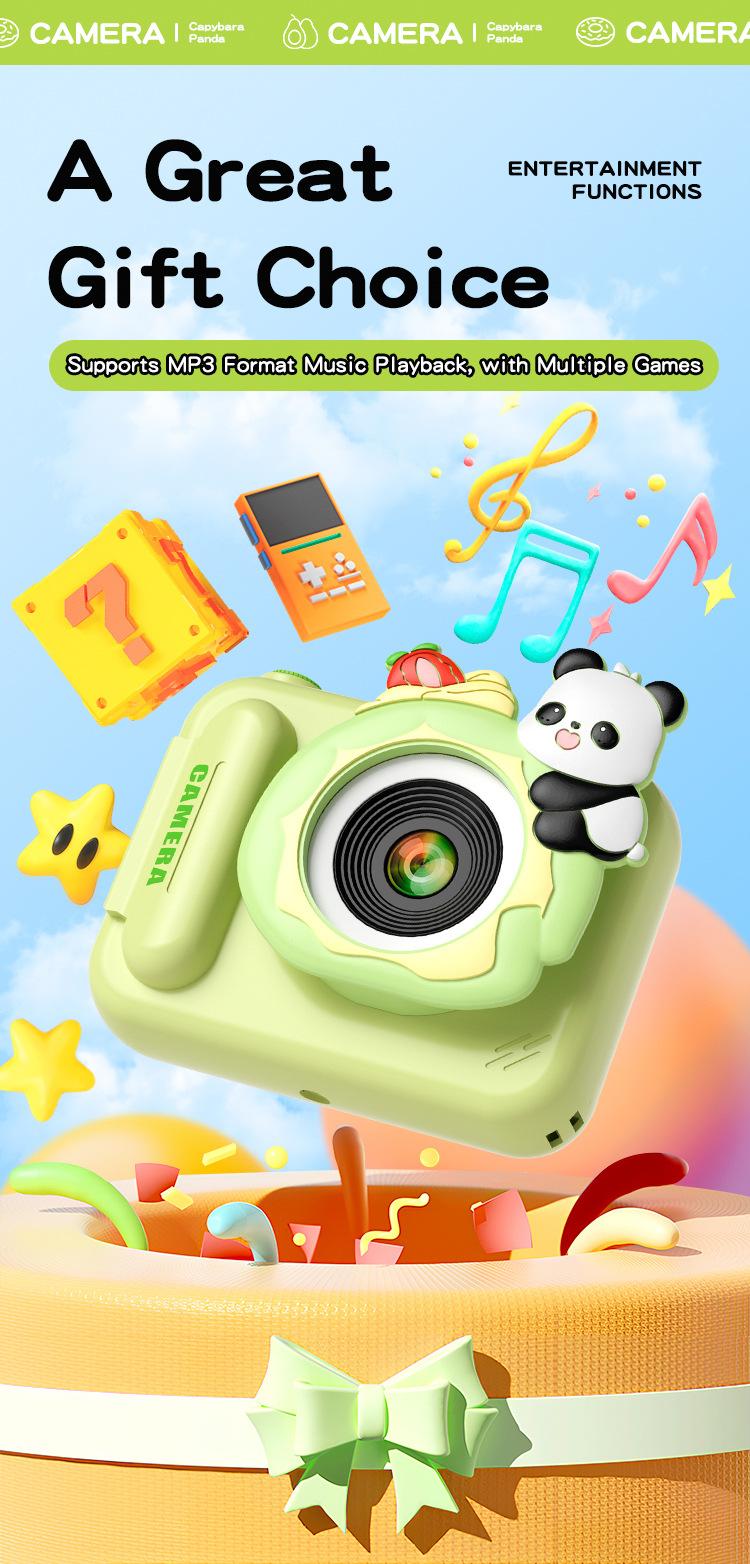 Product Introduction of Factory Direct Sales Customized Modified Children Panda Camera Toy Boy Cartoon Digital Polaroid Cross-Border Toy 7
