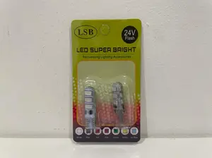 1 Set Lampu LED Senja Jelly 6 Mata 12 Volt & 24 Volt Strobo Flash Kedip Universal T10 12V & 24V (Harga Sepasang)