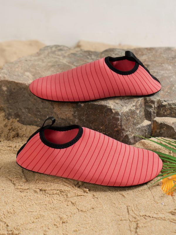 Summer 2024 Women's Minimalist Striped Pattern Water Shoes, Sporty Breathable Soft Sole Water Shoes for Beach, Non-slip Quick Dry Water Shoes for Swimming, Yoga, Outdoor Sports 3