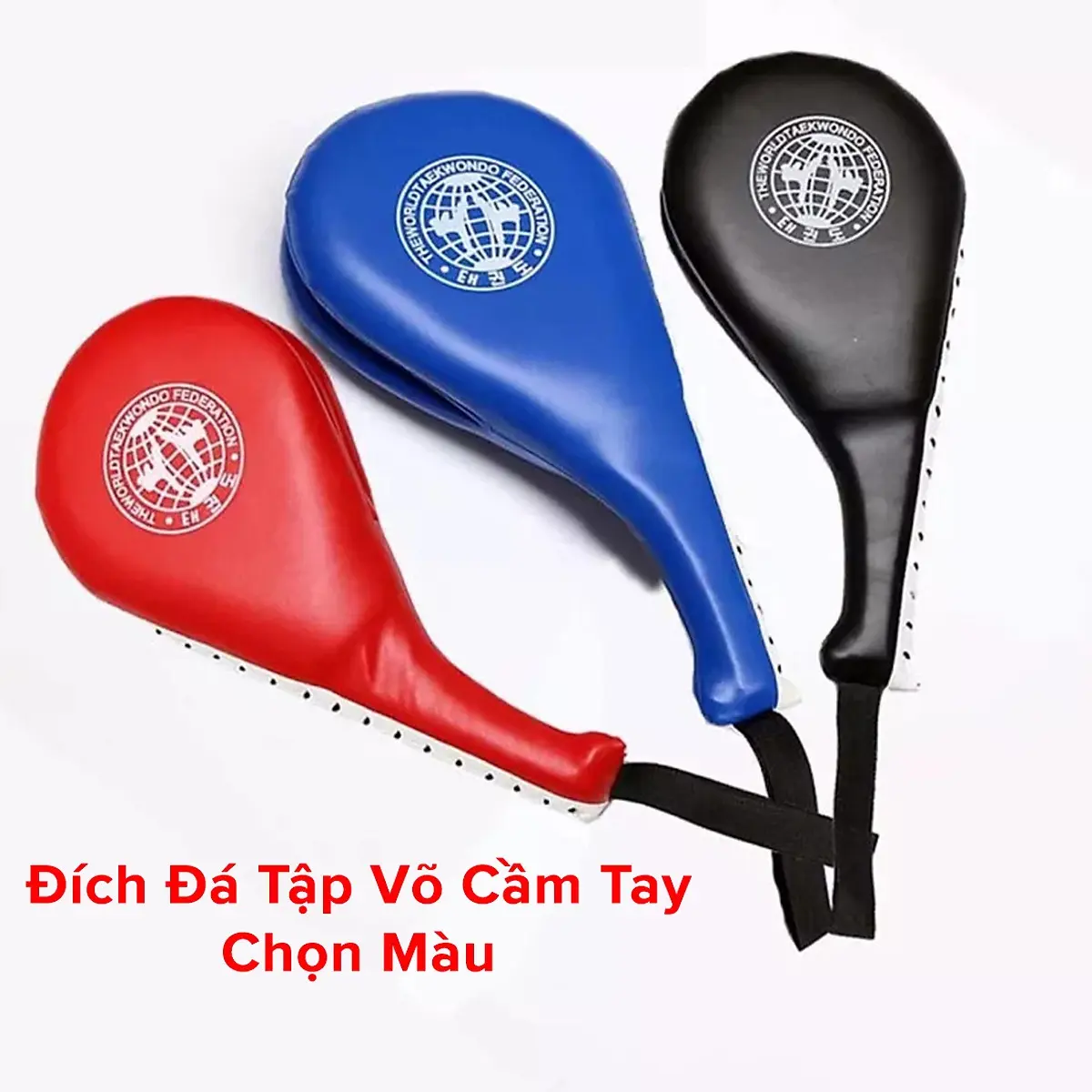 Vợt Đá Taekwondo, Đích Đá Taekwondo, Vợt Đá Kép, Vợt Đá Đôi, Đích Đá Đấm Tập Võ Thuật Cầm Tay Taekwondo, Vovinam, Karatedo Da PU Cao Cấp Cho Trẻ Em Và Người Lớn Hãng Dododios (1cái) Cao Su Chun