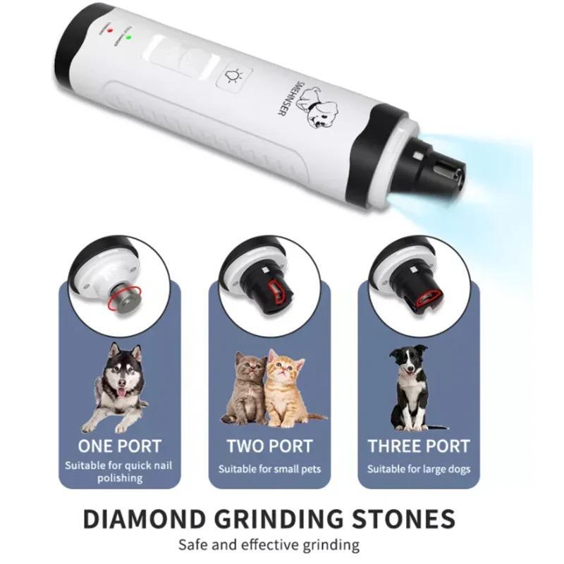 Pet Nail Drill, 1 Box Pet Nail Trimmer with LED Light & Accessories, USB Rechargeable Pet Nail Clipper, Dog & Cat Grooming Supplies 2