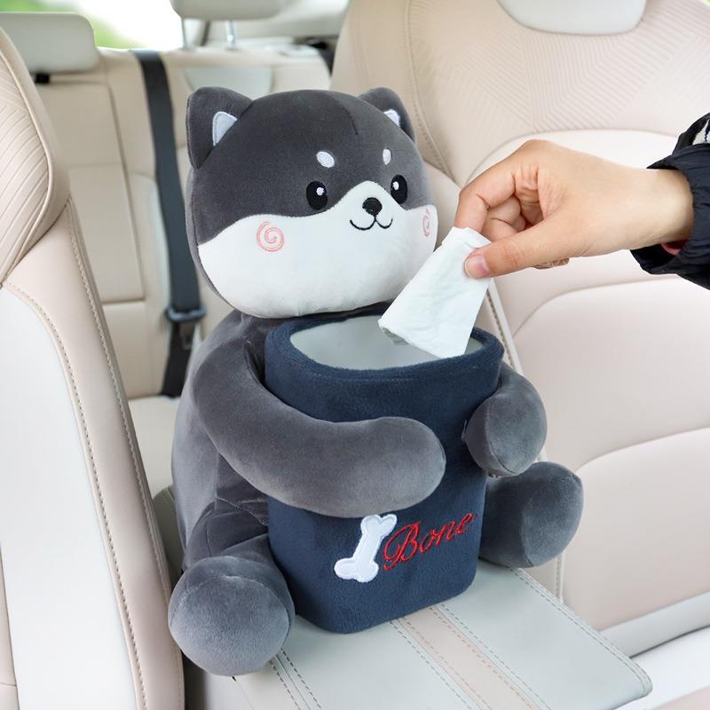 2 in 1 Car Tissue Box & Trash Can, Car Tissue Holder, Multifunctional Car Interior Accessories for Car Stowing & Tidying 3