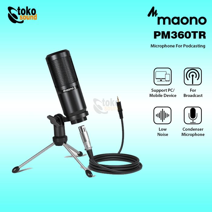 Gambar Maono AU-PM360TR Condenser Microphone XLR to Jack 3.5mm - Original dari Tokosound Proaudio Kota Administrasi Jakarta Barat Tokopedia