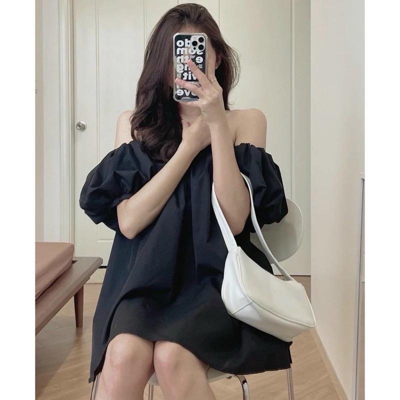 Áo Babydoll Tay Bồng Trễ Vai Hai Lớp Cực Xinh