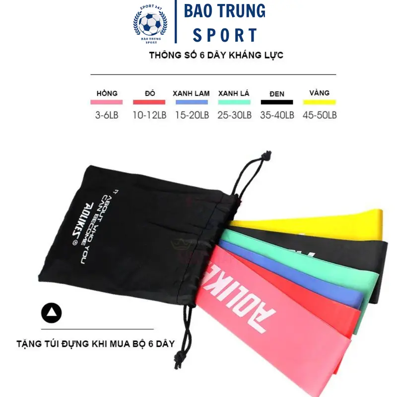 Dây Kháng Lực Tập Mông - Đùi , Dây Cao Su Kháng Lực , Dây Mini Band Aolikes Cầu Lông,tennis,pickleball 1
