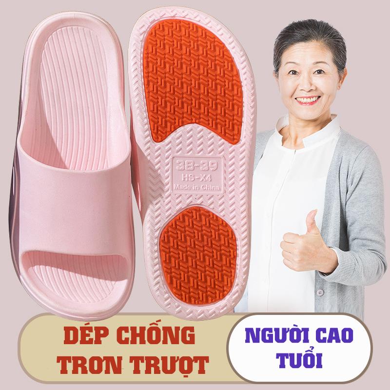 Dép chống trơn trượt LOẠI I dành cho người già, bà bầu, nơi trơn trượt - hàng nhập khẩu DéP Nữ Slipper Tim Có Quai Women