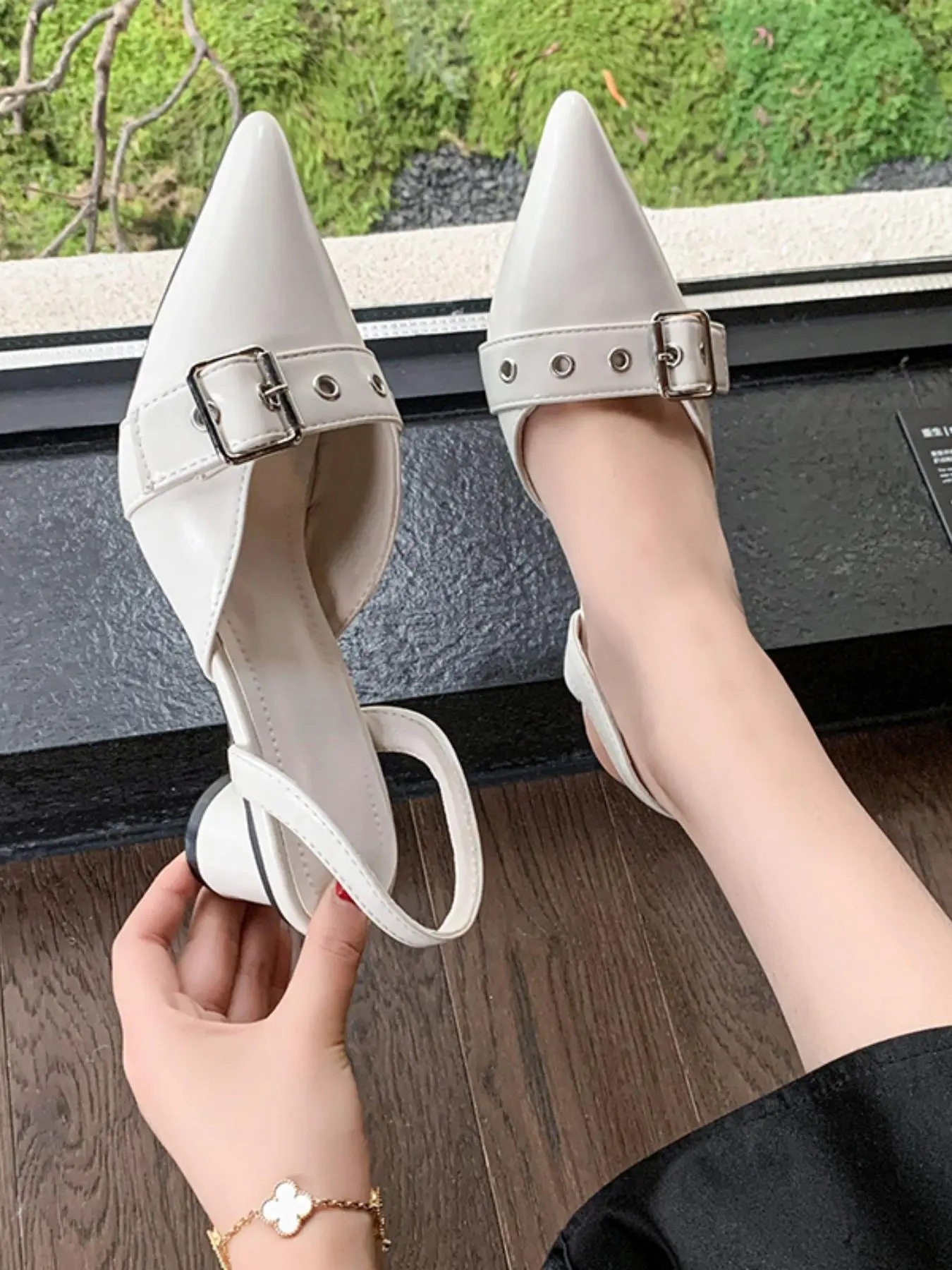 Women's Elegant Fashionable Plain Color High Heel Sandals, Casual Versatile Buckle Design Sandals for Party, Daily Clothing Decor for Women & Girls, Walking Shoes