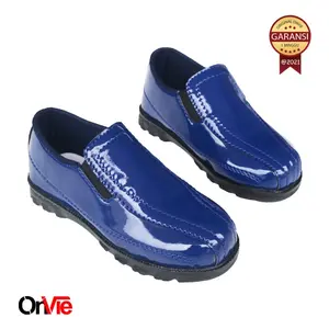 Sepatu Formal Anak Laki-Laki / Sepatu Pantofel Pesta Anak Laki-Laki Glossy Biru Hitam Putih