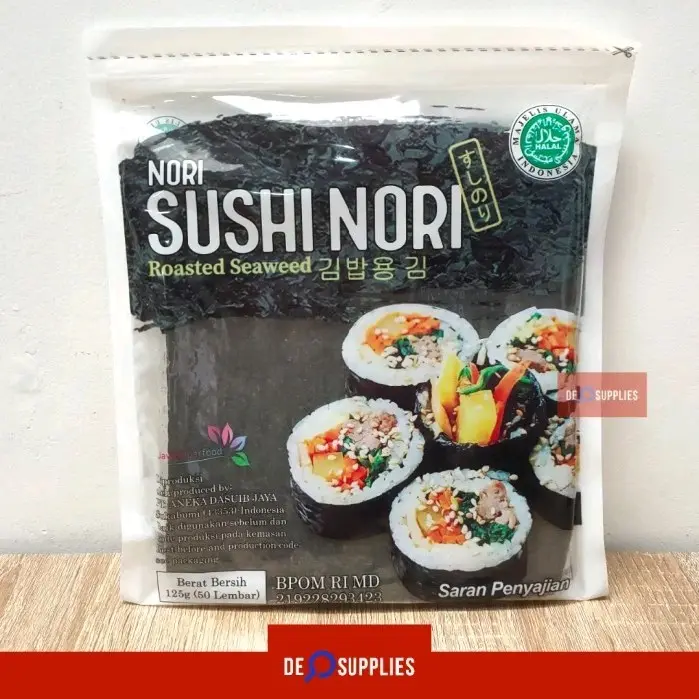 Sushi Nori Gold 50 lembar - Rumput Laut Seaweed Kimbap Java Halal MUI