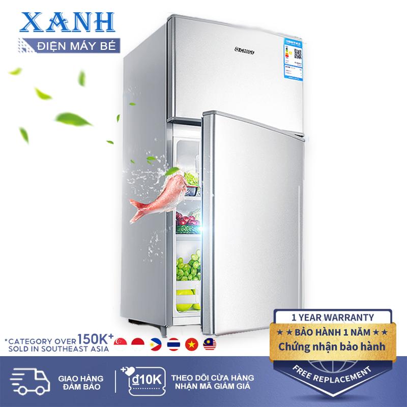 Tủ lạnh mini nội địa , Tủ lạnh 2 cánh làm lạnh nhanh ngăn đá và ngăn lạnh siêu nhỏ gọn tiết kiệm điện Bảo hành 12 tháng