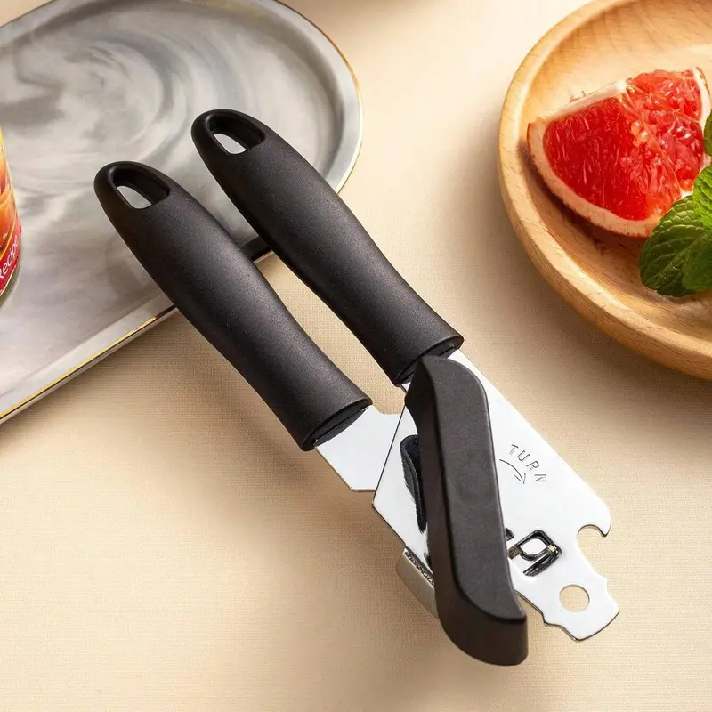 Multifunctional Manual Can Opener, 1 Count Stainless Steel Portable Labor-saving Jar Opener, Can Opener for Home Kitchen Outdoor Camping Picnic 4