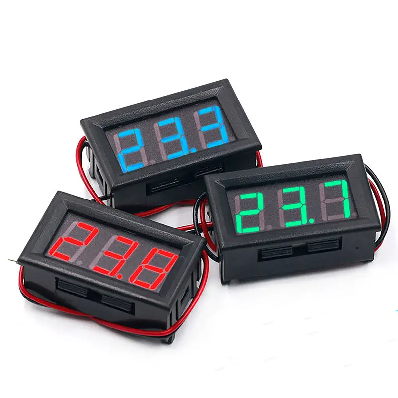 Vôn Kế Kỹ Thuật Số, 2 Dây, DC 5V Đến 120V, Linh Kiện Hiển Thị Kỹ Thuật Số, Đồng Hồ Đo Xe Điện, Kết Nối Chống Lộn Lộn