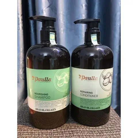 Cặp Gội Xả Paulla Argan Oil Collagen 750ML| Phục Hồi Tế Bào Mầm Tóc, Giảm Gãy Rụng,Kiềm Dầu Hàng _Camy shop68