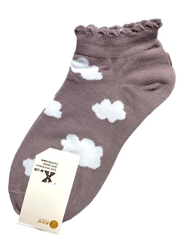 Kaos kaki wanita Korea M_Lin Semata kaki Motif awan 2