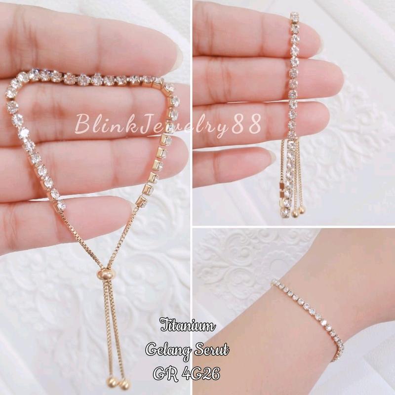 Gelang Serut Titanium Full Permata 2
