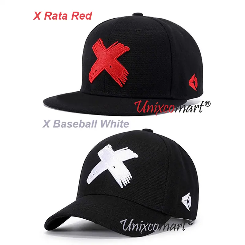 Topi X LOGO Baseball Or Brim Rata Hat Cap Casual Sport Distro Dewasa 0