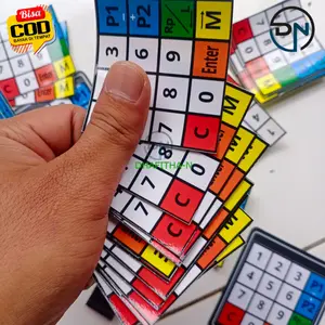 Stiker Variasi Keypad Pom Mini Model Laminasi Anti Air Tombol Kipet Membrane 4x4 Pertamini