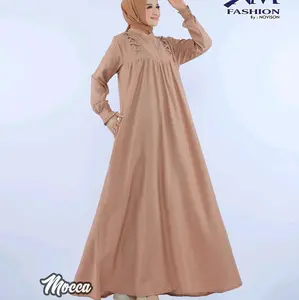 syafa dress/gamis pesta/gamis polo linen