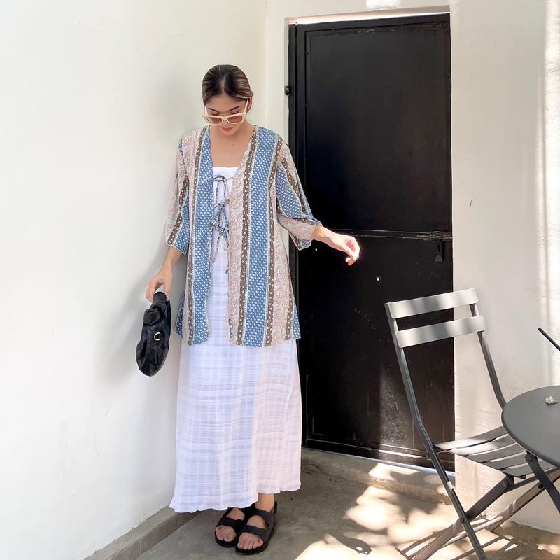 SHINTA OUTER | Atasan Top Fashion Wanita Lengan Panjang Motif Oversize | INI WEAR 1