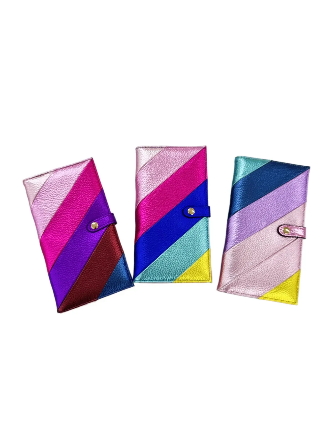 Colorful Patchwork Long Wallet, Fashionable PU Leather Zipper Wallet for Women, Casual Trendy Versatile High-quality Daily Wallet
