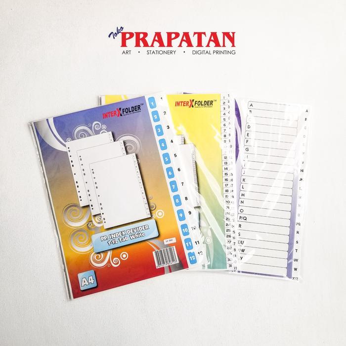 Gambar PP. Index Divider Tab White  A4 InterXFolder - 1-31 Tab White dari Toko Prapatan_NEW Kota Administrasi Jakarta Timur 2 Tokopedia