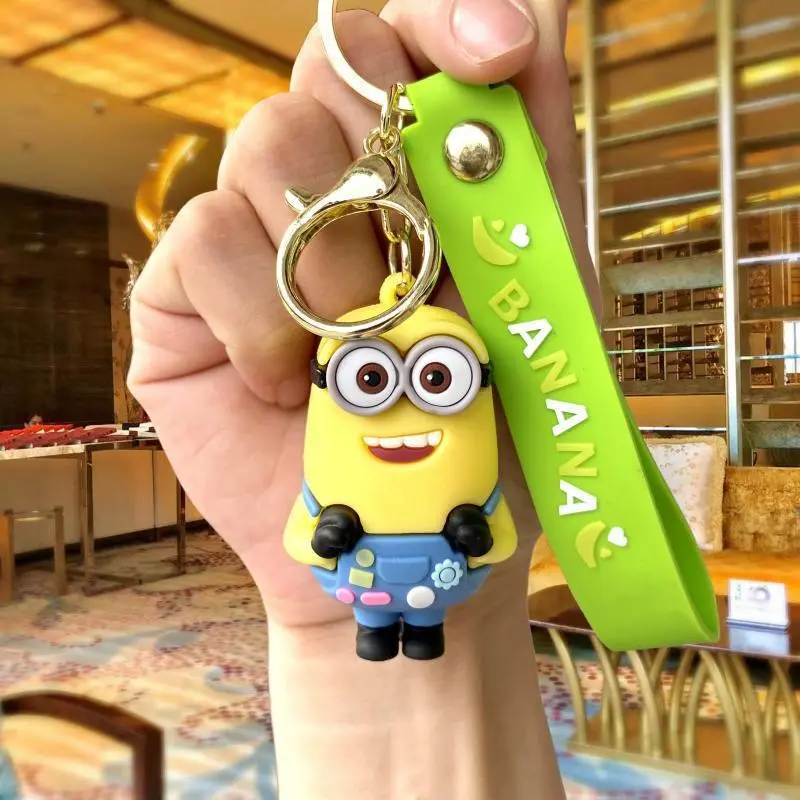 Dây Chuyền Chìa Khóa Minions, Thiết Kế Hoạt Hình Dễ Thương, Mặt Dây Chuyền Cặp Đôi Anime, Đồ Trang Trí Treo Ba Lô, Quà Tặng Bob Kevin Stewart mock  hoagau la bubu 7