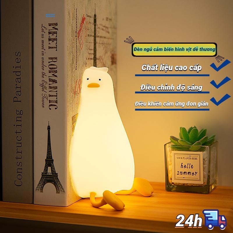 Đèn Ngủ Silicon Hình Chú Vịt Dễ Thương Dùng Trang Trí Phòng Ngủ