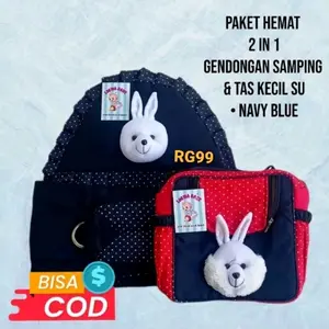 Set Perlengkapan Bayi Gendongan Samping + Tas Bayi Boneka Traveling